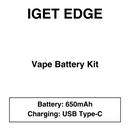 IGET - Edge - Battery Kit - 650mAh