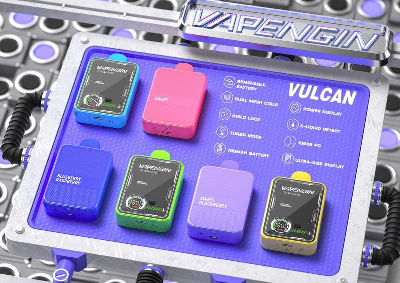 Vapengin Vulcan (Single Use)  -Normal mode 10000 Puffs / Turbo Mode 5000 puffs