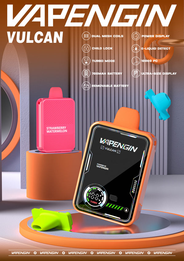 Vapengin Vulcan (Single Use)  -Normal mode 10000 Puffs / Turbo Mode 5000 puffs