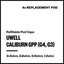 Uwell Caliburn GPP / G4 / G3 Replacement Pods (4 Pack)