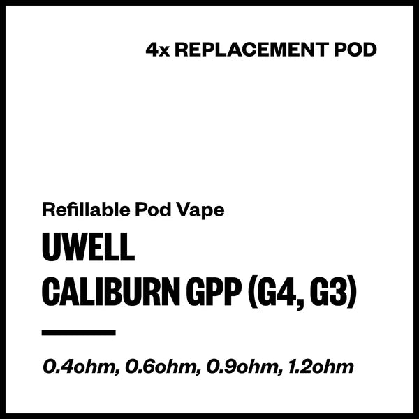 Uwell Caliburn GPP / G4 / G3 Replacement Pods (4 Pack)