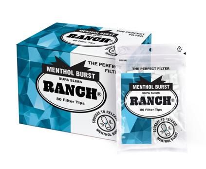 Filters Ranch Menthol Burst Supa Slims